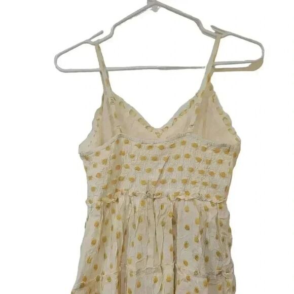 Sim & Sam Women's Ivory & Yellow Polka-dot Sundress NEW - Picture 9 of 14